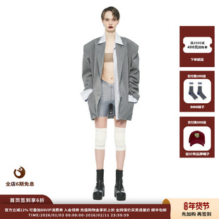 【现货】设计师品牌PUSHBUTTON 25PF 假两件拼接衬衫解构西装JULY