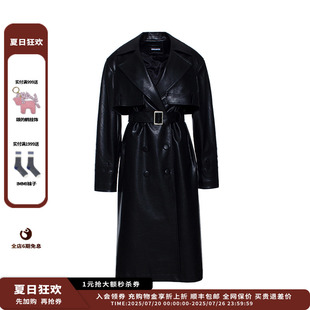 JULY 新品 设计师品牌SENSEAWEEK 24AW腰带解构重工皮风衣