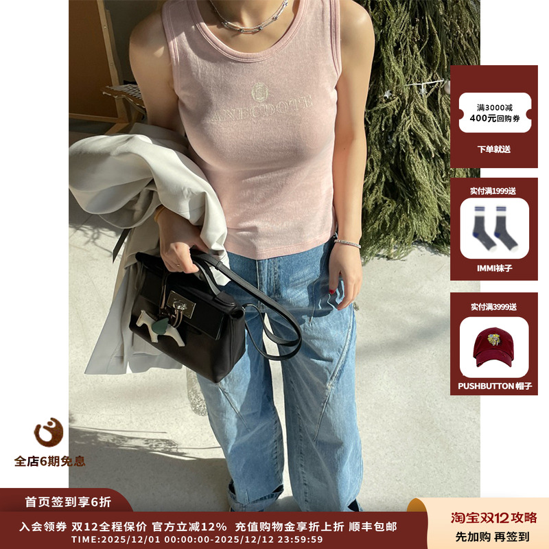 印花合身无袖上衣印花合身无