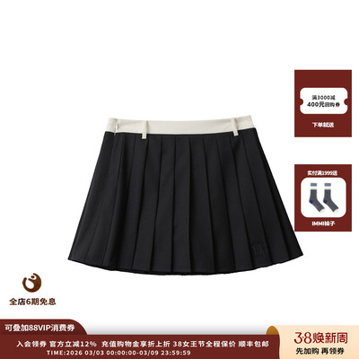 【现货】设计师品牌ICE DUST 25PF撞色百褶短半裙JULY