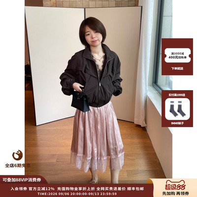 PUSHBUTTON蕾丝假两件里衬外套