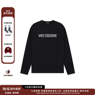 T恤 25SS彩色水钻长袖 设计师品牌WE11DONE JULY 新品