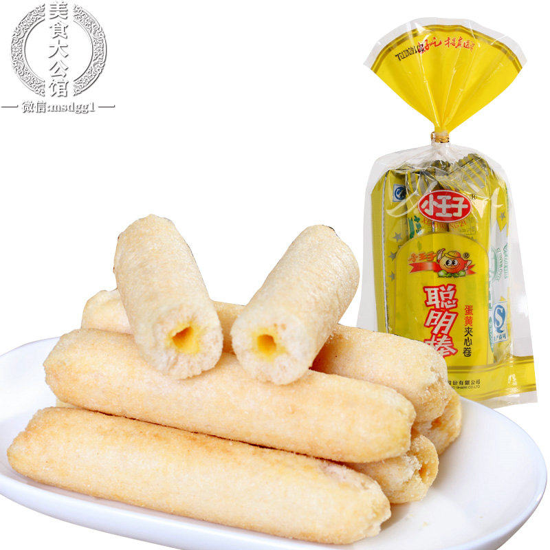 新货小王子小聪明棒45g蛋黄夹心糙米卷夹心饼干蛋卷 零食品小吃