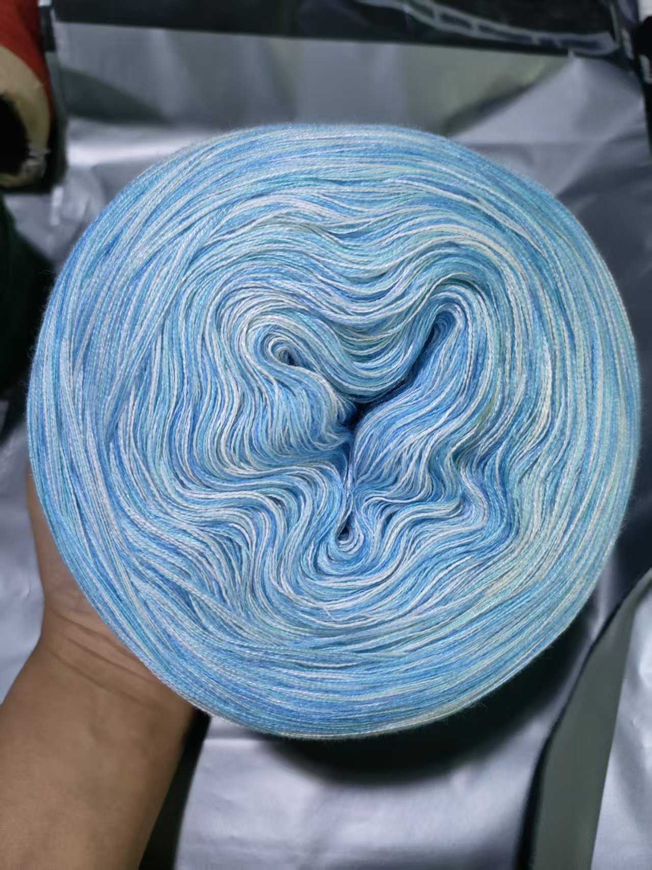 丝光混纺毛线8股钩针手工编织线宝宝细线婴儿棉纱线手混羊毛线