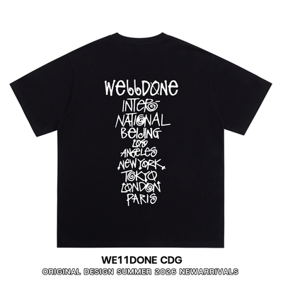 WE11DONECDG重磅纯棉短袖T恤