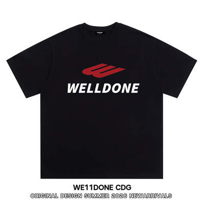 WE11DONECDG男女宽松短袖T恤