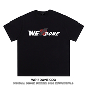 WE11DONE CDG小众潮牌爱心字母印花WELLDONE男女情侣宽松短袖 T恤