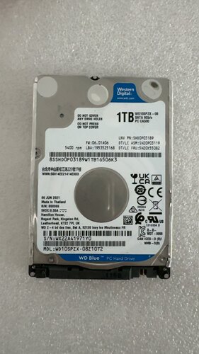 WD10SPZX 联想拆机 WD 1T笔记本硬盘 5H20X55082