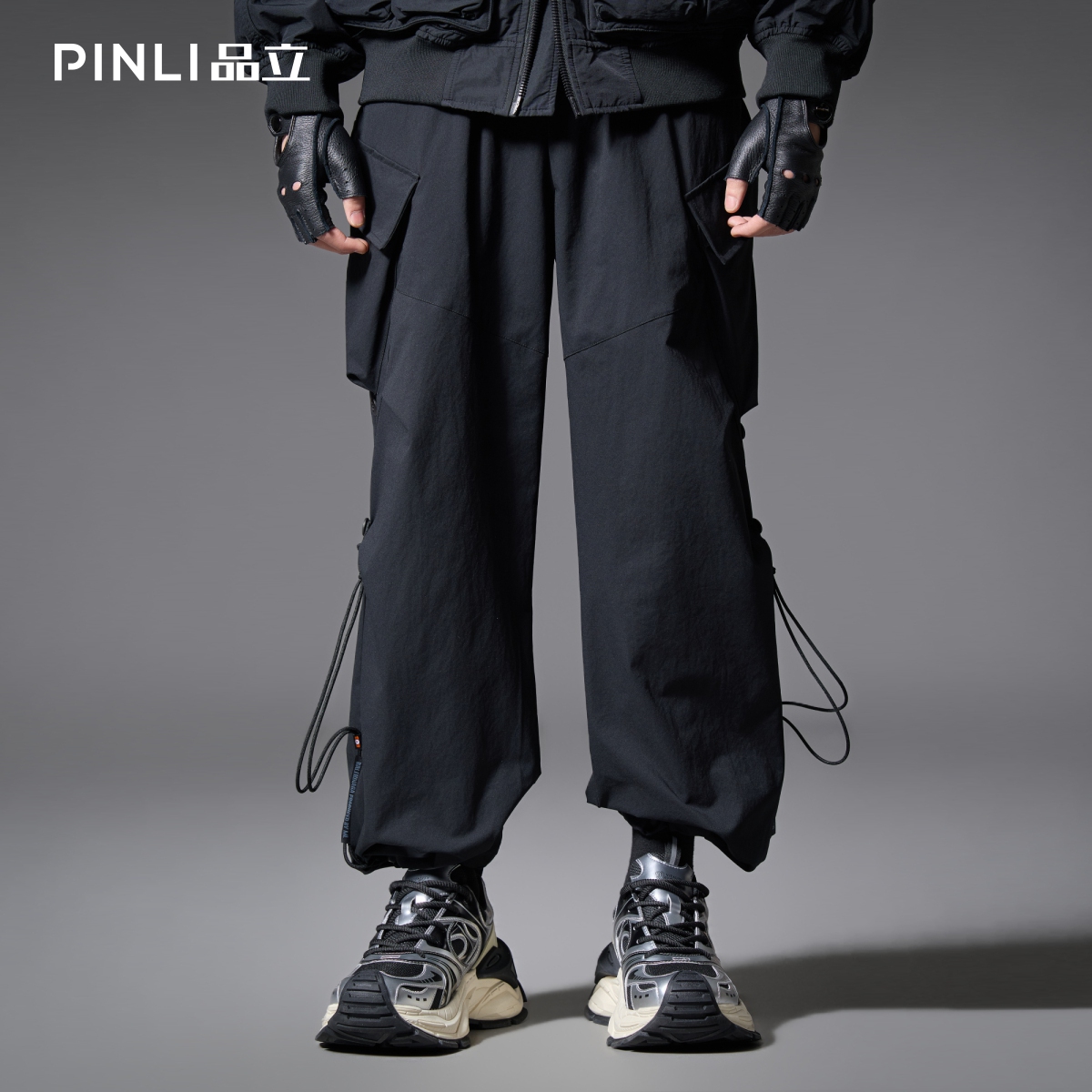 PINLI品立潮牌户外直筒工装长裤