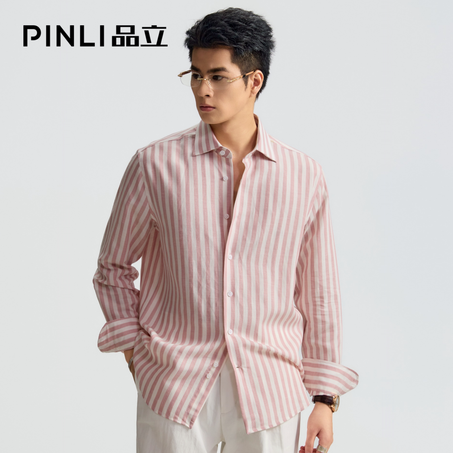 PINLI品立新款「天丝亚麻」衬衫图片