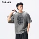 重工水洗纯棉炒雪花圆领短袖 男装 T恤上衣潮 新款 PINLI品立2026夏季