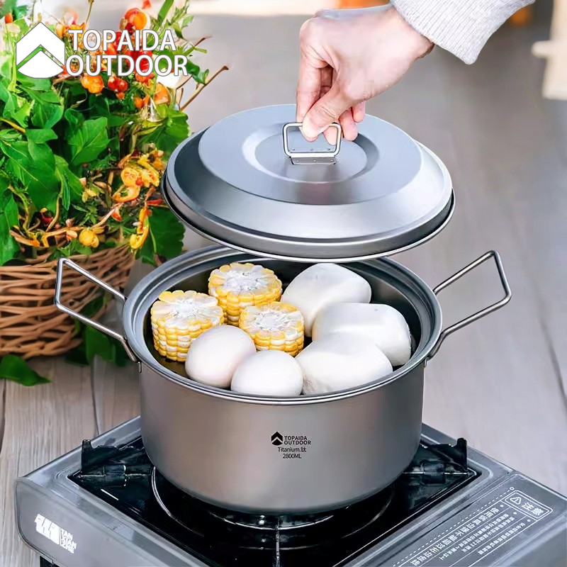 純鈦湯鍋蒸煮吊鍋大容量火鍋