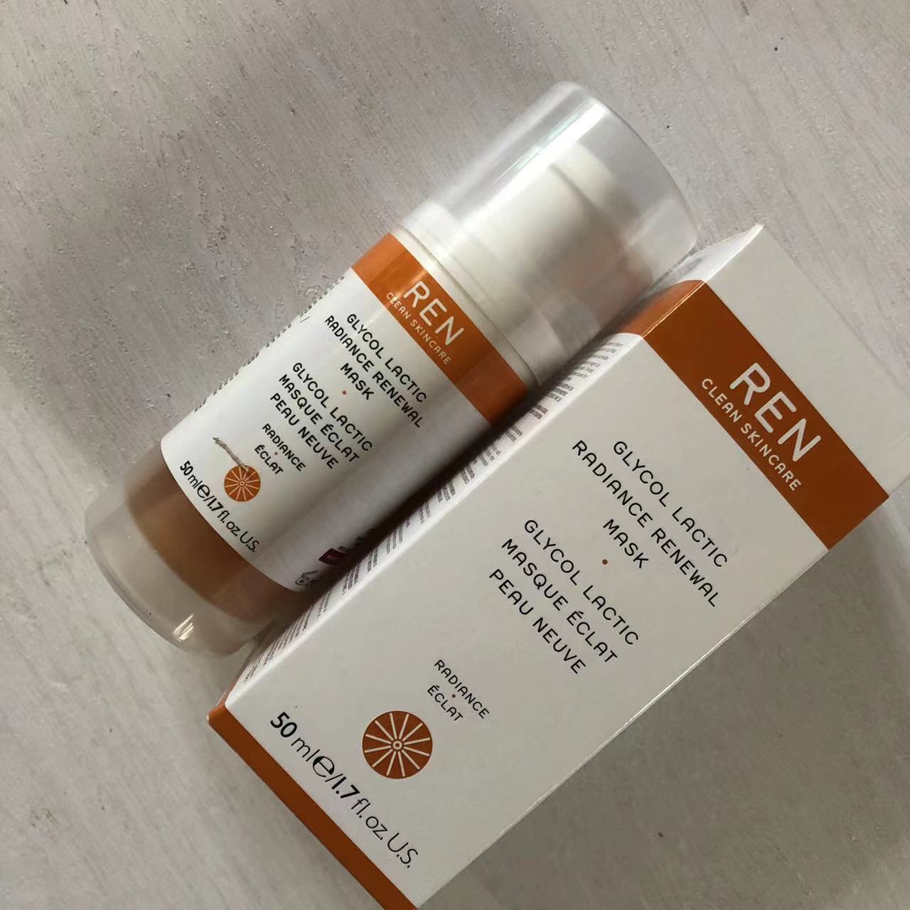 英国REN/芢 果酸发光橘子酱面膜 去黄提亮肤色涂抹式50ml