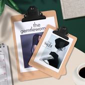 纤维木板蝶夹A4特厚板夹A5写字垫板文件夹板小号黑色便签夹子复古