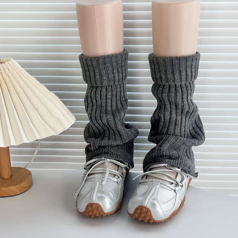秋冬季新款Y2K针织堆堆袜套粗条毛线保暖中灰色奶白纯色小腿套女,女士内衣/男士内衣/家居服,中筒袜,淘宝优惠券,粉丝福利购,淘宝优惠卷