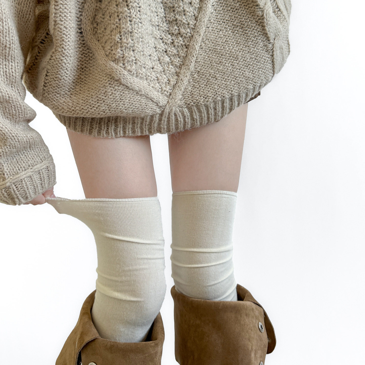 秋冬软糯羊毛堆堆过膝美腿袜显瘦百搭奶白色甜美叠穿咖色高筒袜子,女士内衣/男士内衣/家居服,连裤袜/打底袜,淘宝优惠券,粉丝福利购,淘宝优惠卷