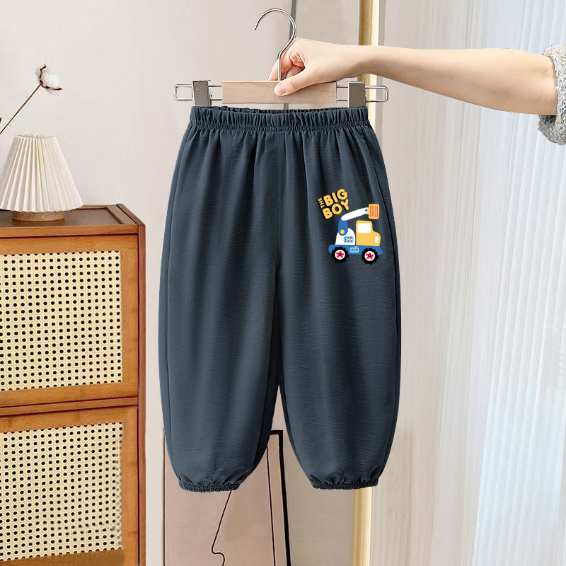 男童裤子夏款薄款2025新款儿童夏季防蚊裤中大童轻薄透气束脚裤