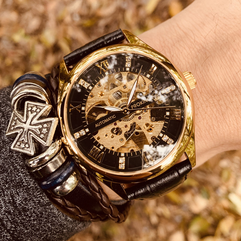 新款男士手表男机械表男表全自动镂空潮流特种兵运动夜光防水腕表