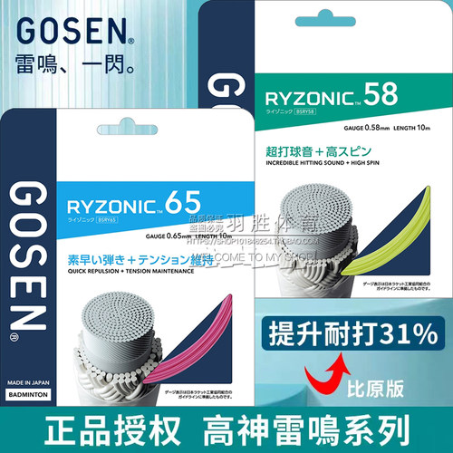 雷鸣羽毛球线GOSEN高弹超强球音