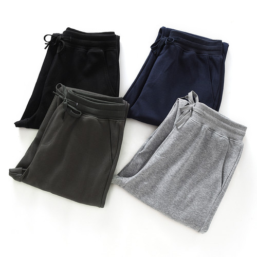 300g重磅华棉双层卫裤纯色宽松束脚休闲裤基础款百搭运动裤男女