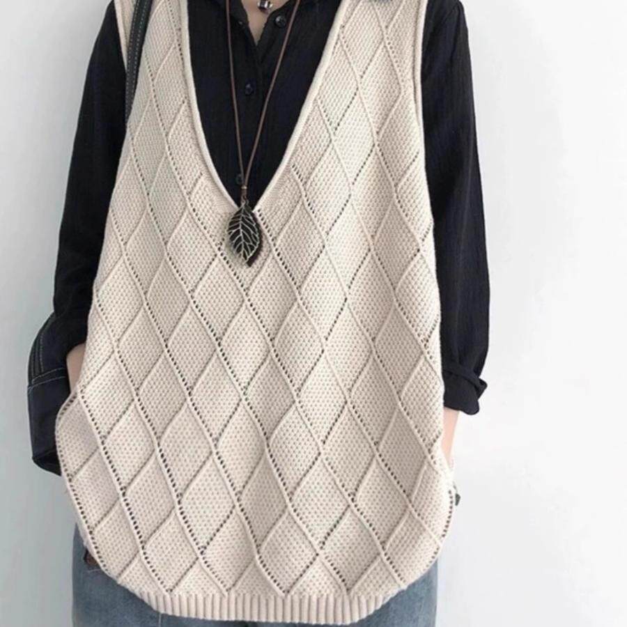 针织毛衣马甲女2025春季新款韩版宽松显瘦大码背心复古V领马夹,女装/女士精品,马夹,淘宝优惠券,粉丝福利购,淘宝优惠卷