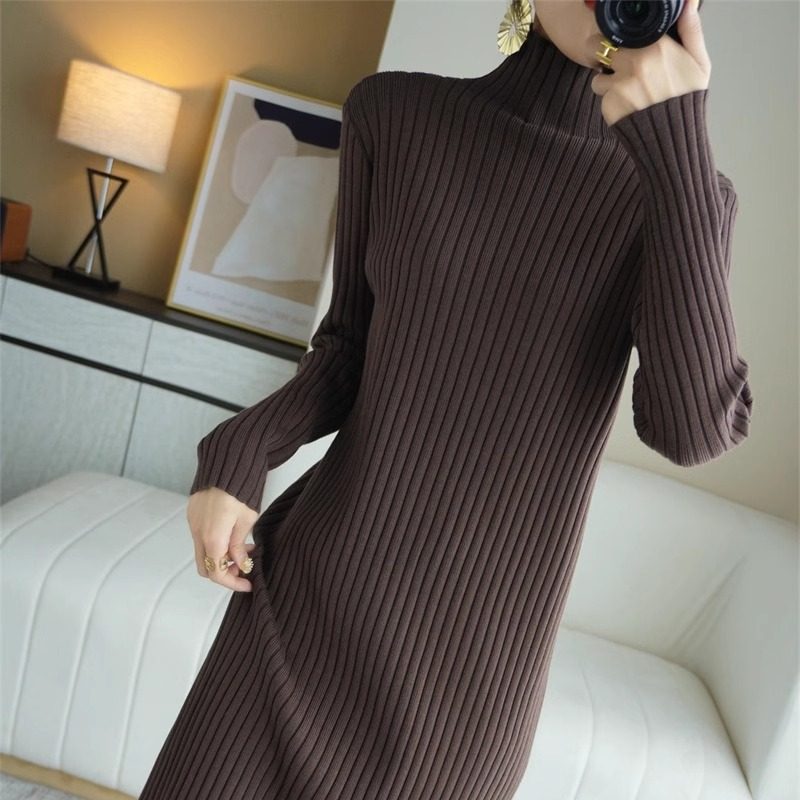 半高领韩版羊毛纯色针织衫