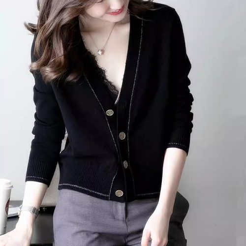 初秋小香风开衫外套女短款