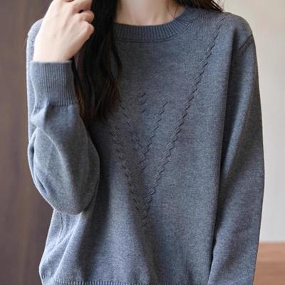 2025春季七针加厚纯棉线套头毛衣