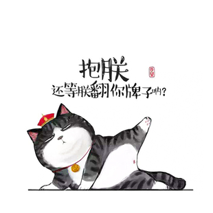 吾皇盲盒万睡巴扎黑万岁第二代公仔猫咪车载汽车摆件手办桌面猫