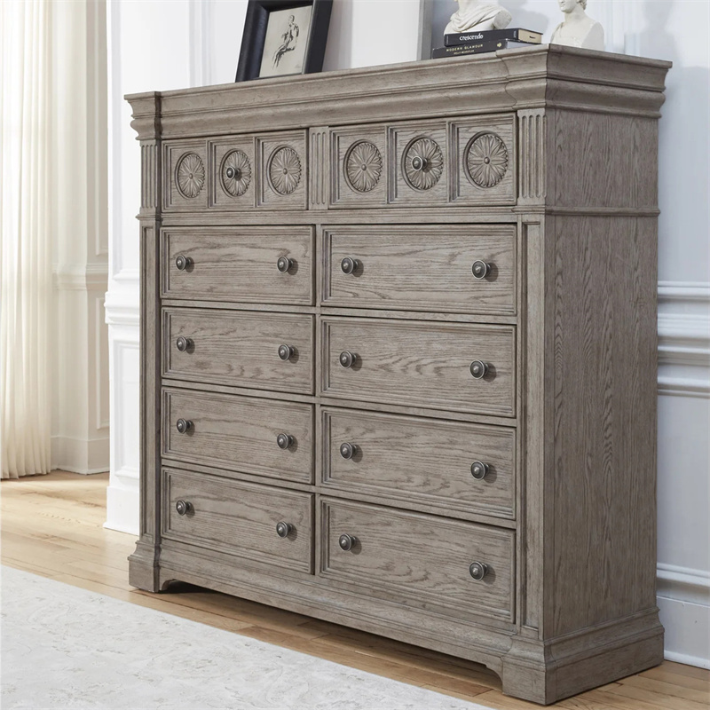 美式雕花复古八斗柜玄关装饰柜