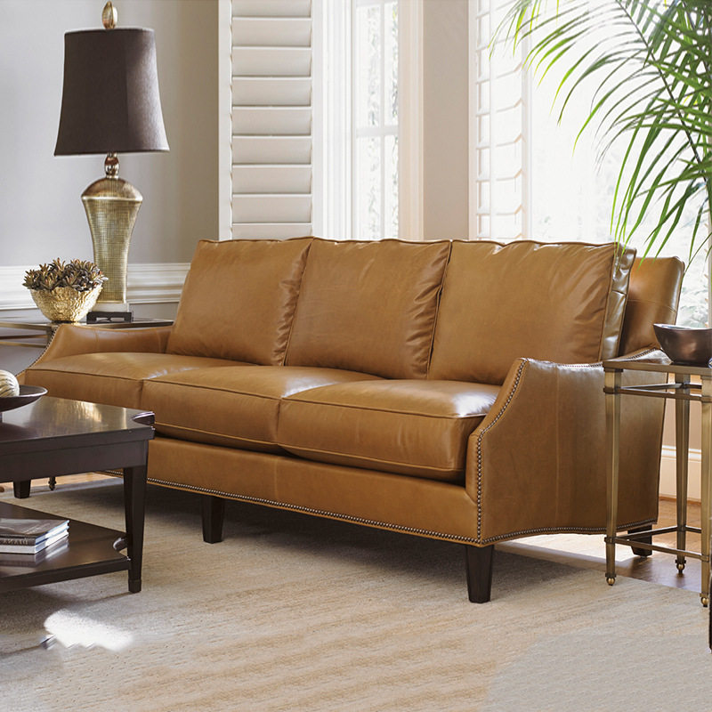 美式轻奢皮艺沙发法式三人位组合小户型客厅套装高端定制