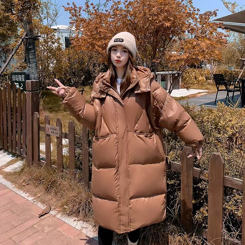 超厚款2024新款羽绒服90白鸭绒蝙蝠袖韩版被子款面包款潮品