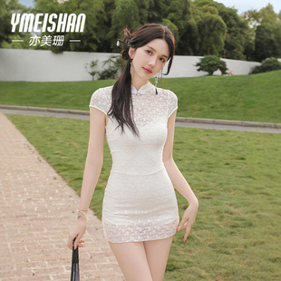 亦美珊连体泳衣女温泉成人新中式 国风旗袍高级感绝美保守遮肉显瘦