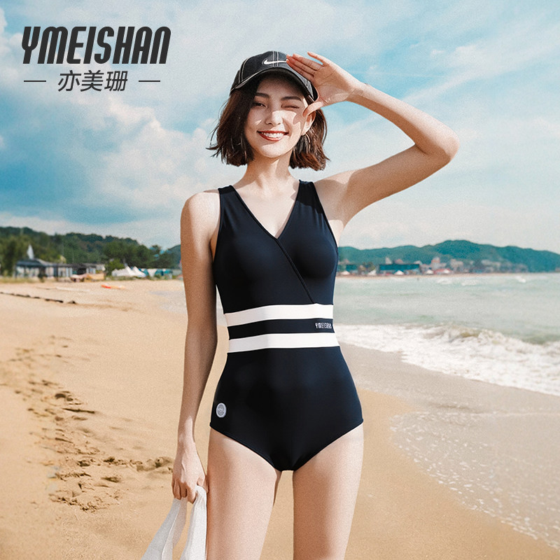 亦美珊连体泳衣女士专业竞速2025年新款显瘦游泳馆专用运动游泳衣
