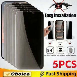 5PCS Privacy Screen Protectors For iPhone 17 16 15 14 13 12