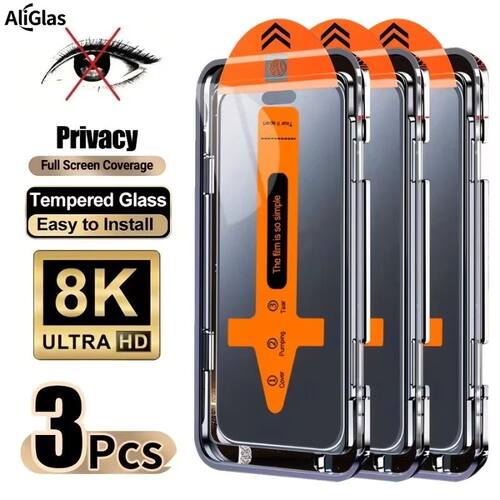 1-3Pcs Anti-Peeping Tempered Glass Screen Protector for iPho