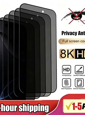 1-5PCS Anti-spy Glass for IPhone 15 14 13 12 11 16 Pro Max F