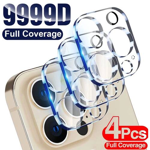 4Pcs Camera Lens Glass Protector on For iPhone 11 12 13 14 1