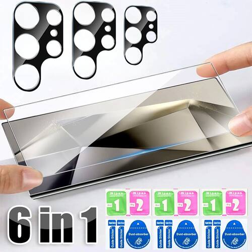 For Samsung Galaxy S24 Ultra Plus Screen Protector with Came