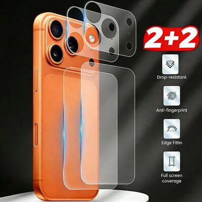 4in1 Lens+Back Screen Tempered Glass for iPhone 17/17 Air/17