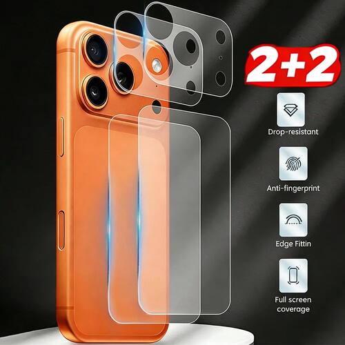 4in1 Lens+Back Screen Tempered Glass for iPhone 17/17 Air/17