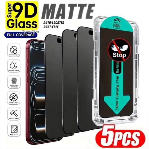 1-5Pcs Easy Install Matte Privacy Screen Protectors For iPho