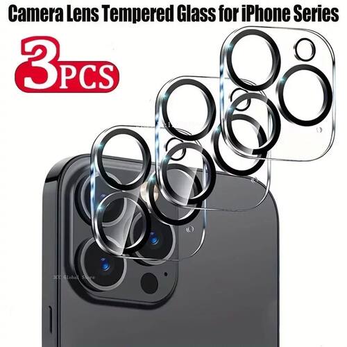 3Pcs Full Coverage Protective Lens Film Tempered Glass for I