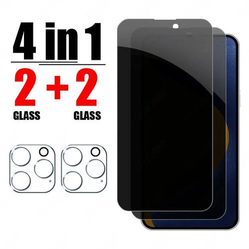 4IN1 Privacy Glass Screen Protector For IPhone 16 15 13 14 P