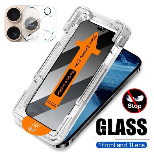 2in 1 Privacy Phone Screen Protector for IPhone 16 15 Plus T