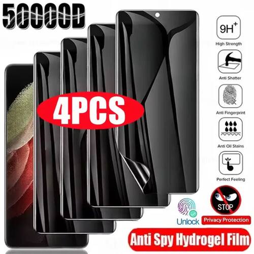 4Pcs Anti-Spy Hydrogel Film for Samsung S23 S21 S22 S24 Ultr