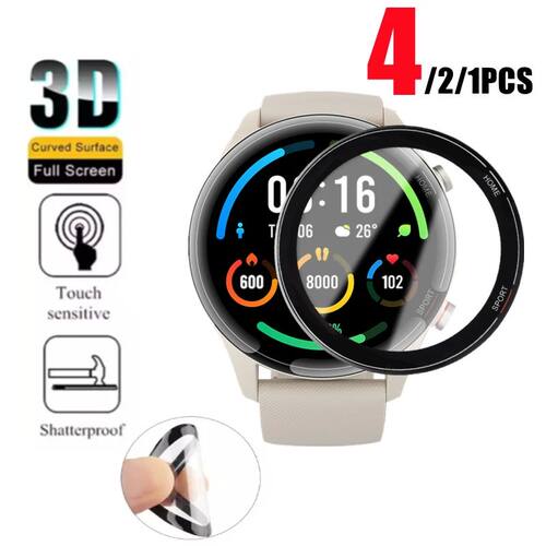 4-1PACK Curved Edge Full Soft Protective Film For Xiaomi Watch Mi Color Sports Edition  (Not Glass)