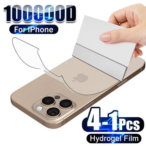 4-1Pcs Back Hydrogel Film For iPhone 16 15 Pro Max 13 14 12