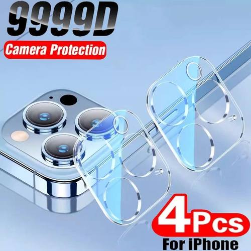 4Pcs Camera Lens Glass Screen Protector For iphone 14 13 12
