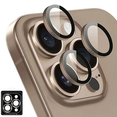 Metal Camera Protector For iPhone 16 Pro Max 16Pro Desert Ti